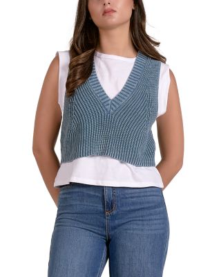 Layered Sleeveless Sweater