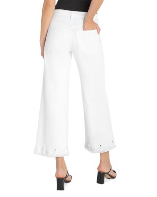 Stride Crop Wide Leg Jeans in Bright White