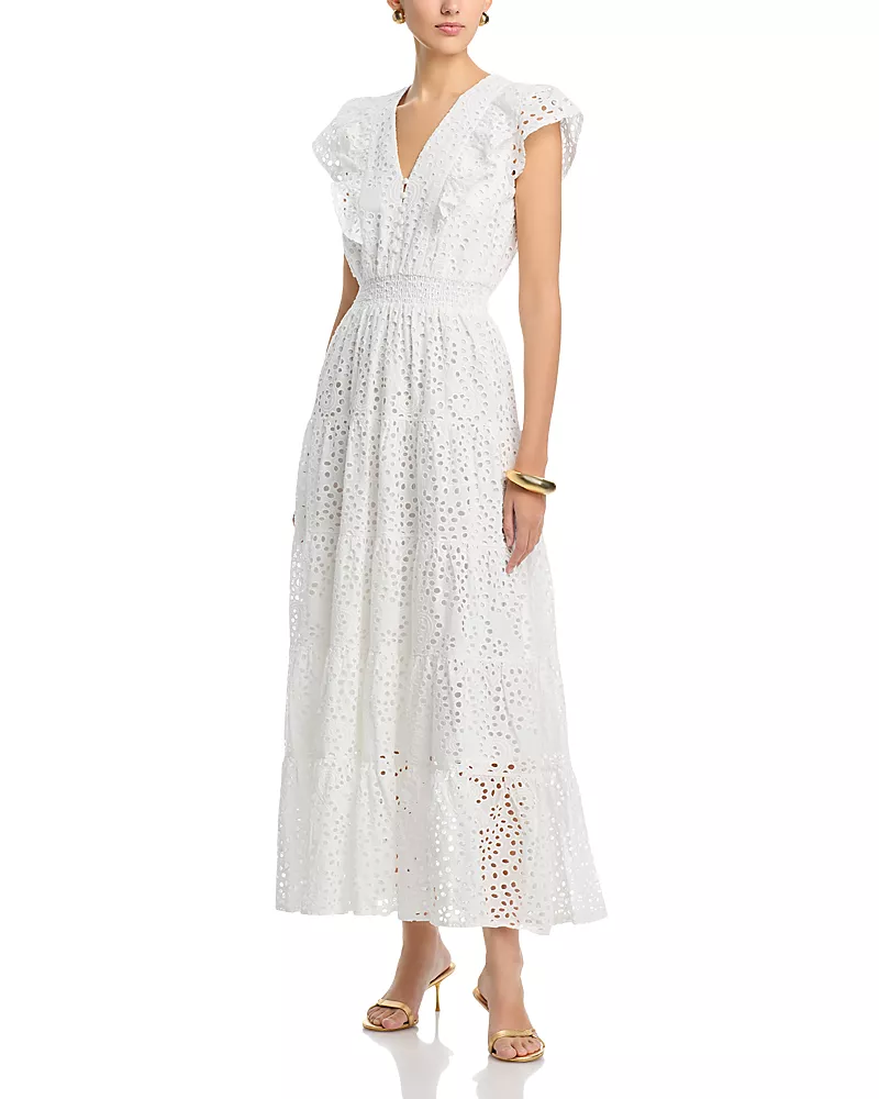 Koko + Mason Eyelet Midi Dress