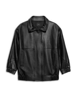 Leather Front Zip Jacket