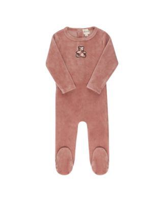  Unisex Velour Plaid Bear Collection Footie - Baby