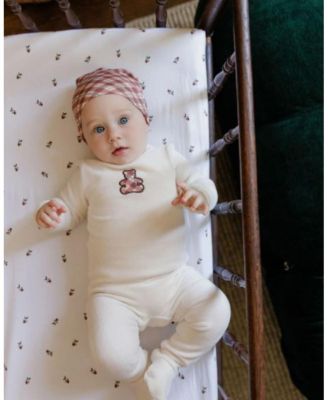  Unisex Velour Plaid Bear Collection Footie + Beanie - Baby