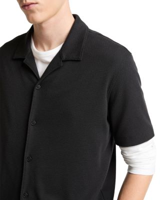 Mesh Knit Short Sleeve Cabana Shirt