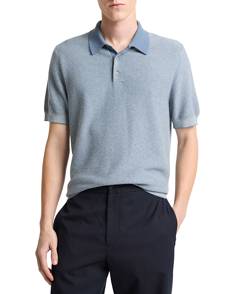 Vince Geo Jacquard Short Sleeve Polo Shirt