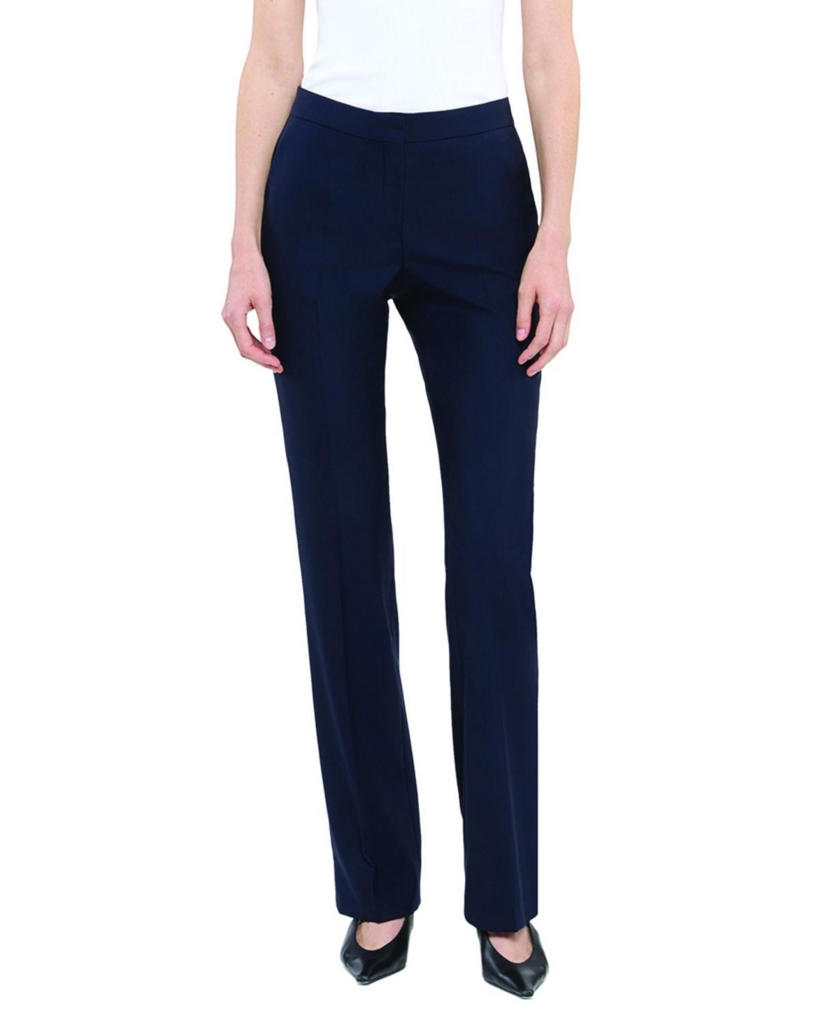 Another Tomorrow Classic Trouser in Navy