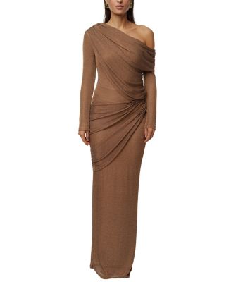  Opulent Metallic Maxi Skirt