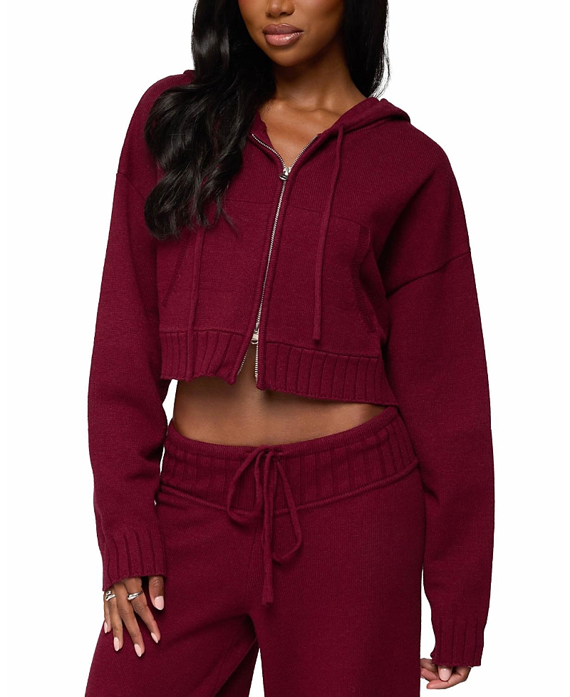 Edikted Russell Knit Hooded Cardigan