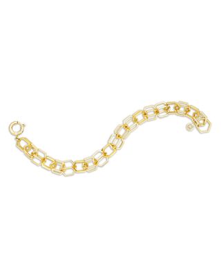 18K Yellow Gold B Home Open Link Bracelet