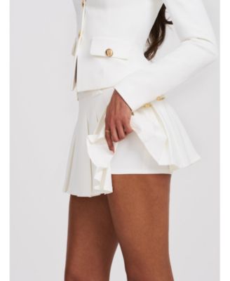  Oaklyn Crepe Pleated Mini Skort