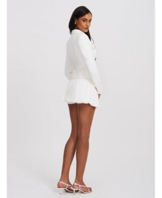  Oaklyn Crepe Pleated Mini Skort