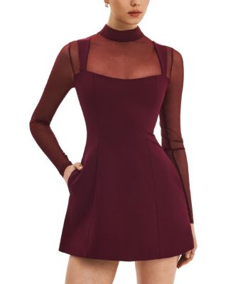  Natasha Faux Two-Piece Turtleneck Mini Dress