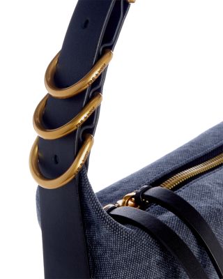 Mercer Medium Blue Canvas Hobo Bag