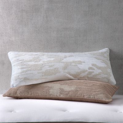 Embroidered Ikat Decorative Pillow, 14" x 36" - Exclusive