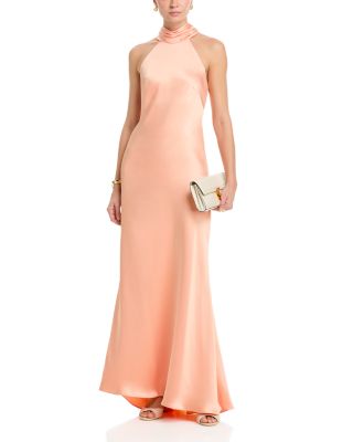 Sleeveless Satin Gown - Exclusive