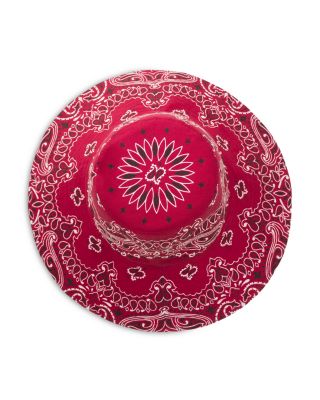 Capeline Paisley Cotton Button Hat