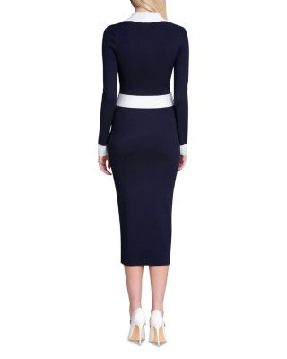 Long Sleeve Polo Collar Dress