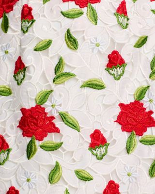 Kait Rose Embroidered Lace Dress