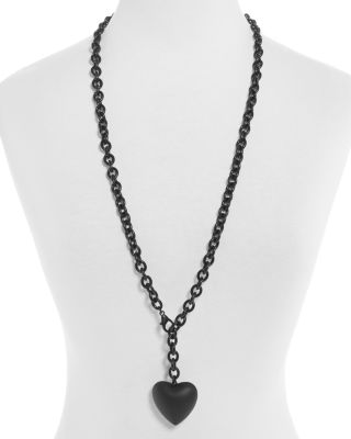 Puffy Heart Necklace, 34"