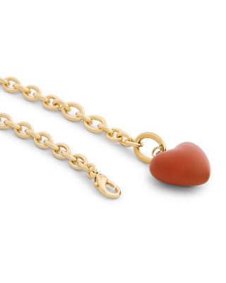 Mini Puffy Heart Necklace, 18"