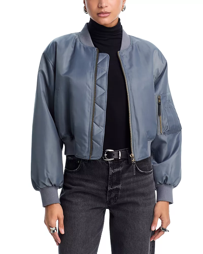 Anine Bing Leon Cropped Bomber Jacket