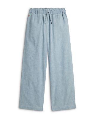 Girls' Indigo Chambray Wide Leg Pants - Big Kid