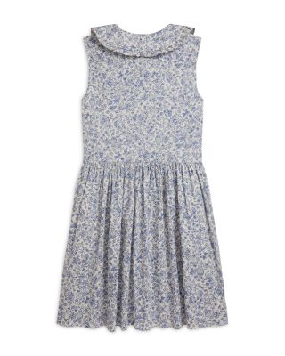 Girls' Floral Slub Cotton Shirtdress - Big Kid