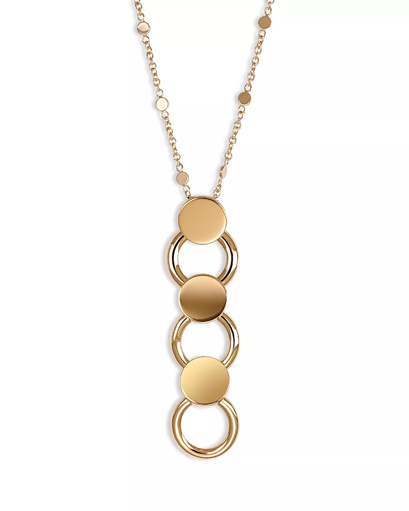Pasquale Bruni 18K Rose Gold Luce Drop Link Pendant Necklace, 16.9