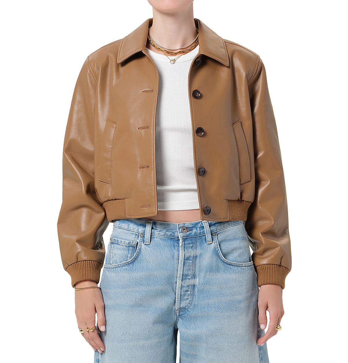 Citizens of Humanity Lola Leather Bomber Jacket