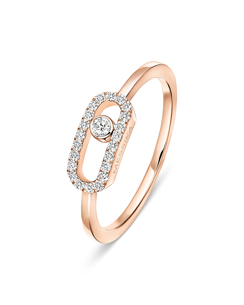 Messika Diamond Move Uno Half Pave Ring in 18K Gold, 0.09 tcw