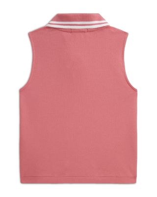 Girls' Stretch Mesh Half Zip Boxy Polo Shirt - Big Kid