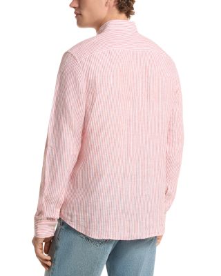 Long Sleeve Stripe Linen Shirt