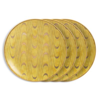 Fortuny Apollo Yellow Canape Plate, Set of 4