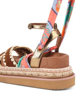 Women's Orson Scarf Ankle Tie Espadrille Sandals