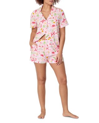 French Quarter Short Sleeve Classic Shorty Stretch Jersey Pajama Set