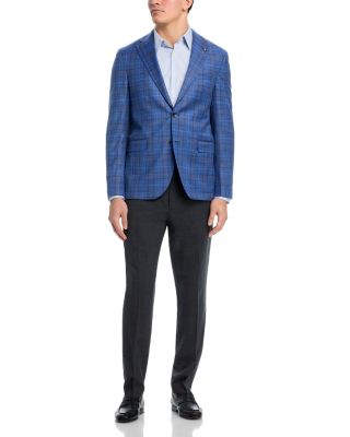 Midland Textured Plaid Regular Fit Sport Coat