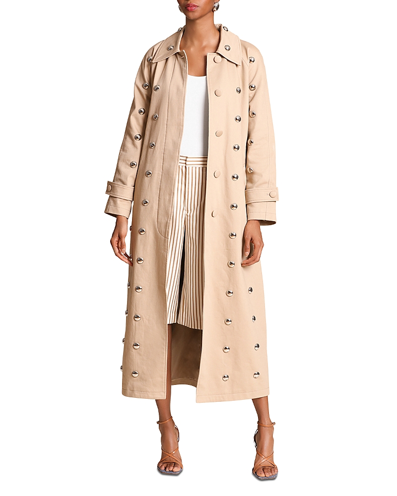 Avec Les Filles Studded Raglan Sleeve Belted Jacket
