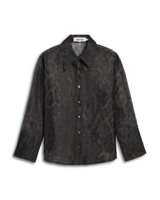 Tyra Organza Leopard Shirt