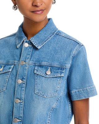 Kirstie Short Sleeve Crop Denim Jacket