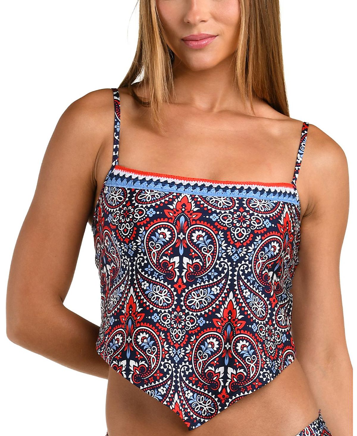 Sunshine 79 Americana Paisley Sweetheart Midkini Top