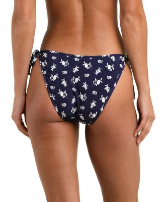  Flowers and Stripes Reversible String Tie Side Bottom