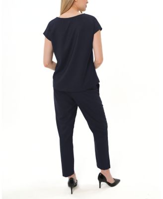 Women's All-Season Wool Under Belly Maternity Dress Pants