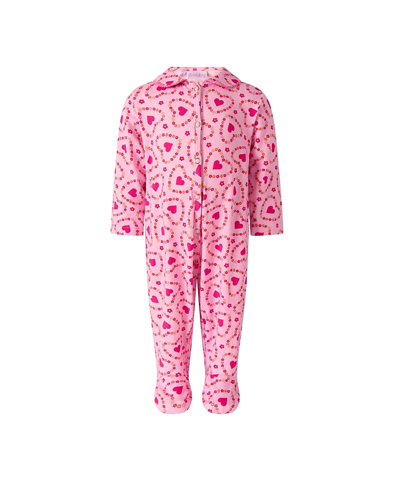 Rachel Riley Girls' Floral Heart Footie - Baby