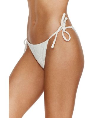  Mermaid Island Textured Side Tie Bikini Bottom