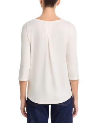 Three Quarter Sleeve Pleated Back Top