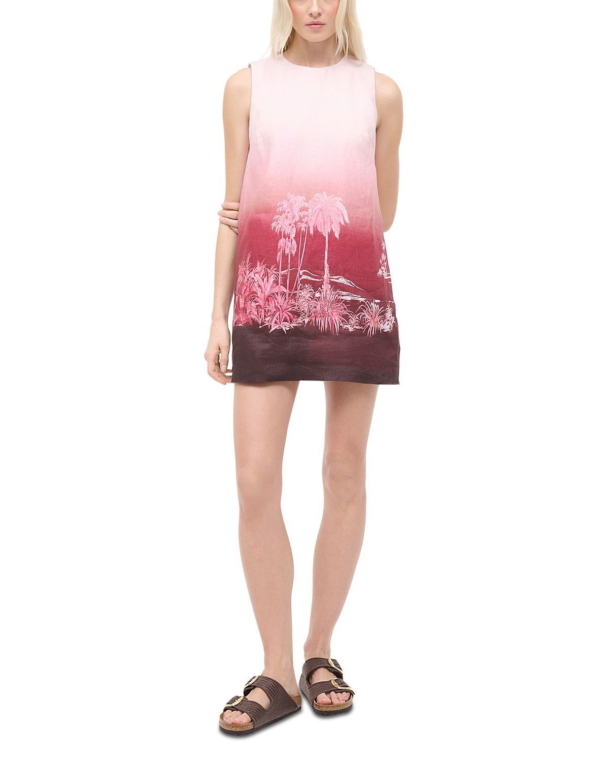 Staud Brea Linen Mini Dress