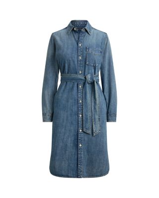 Belted Denim Shirtdress
