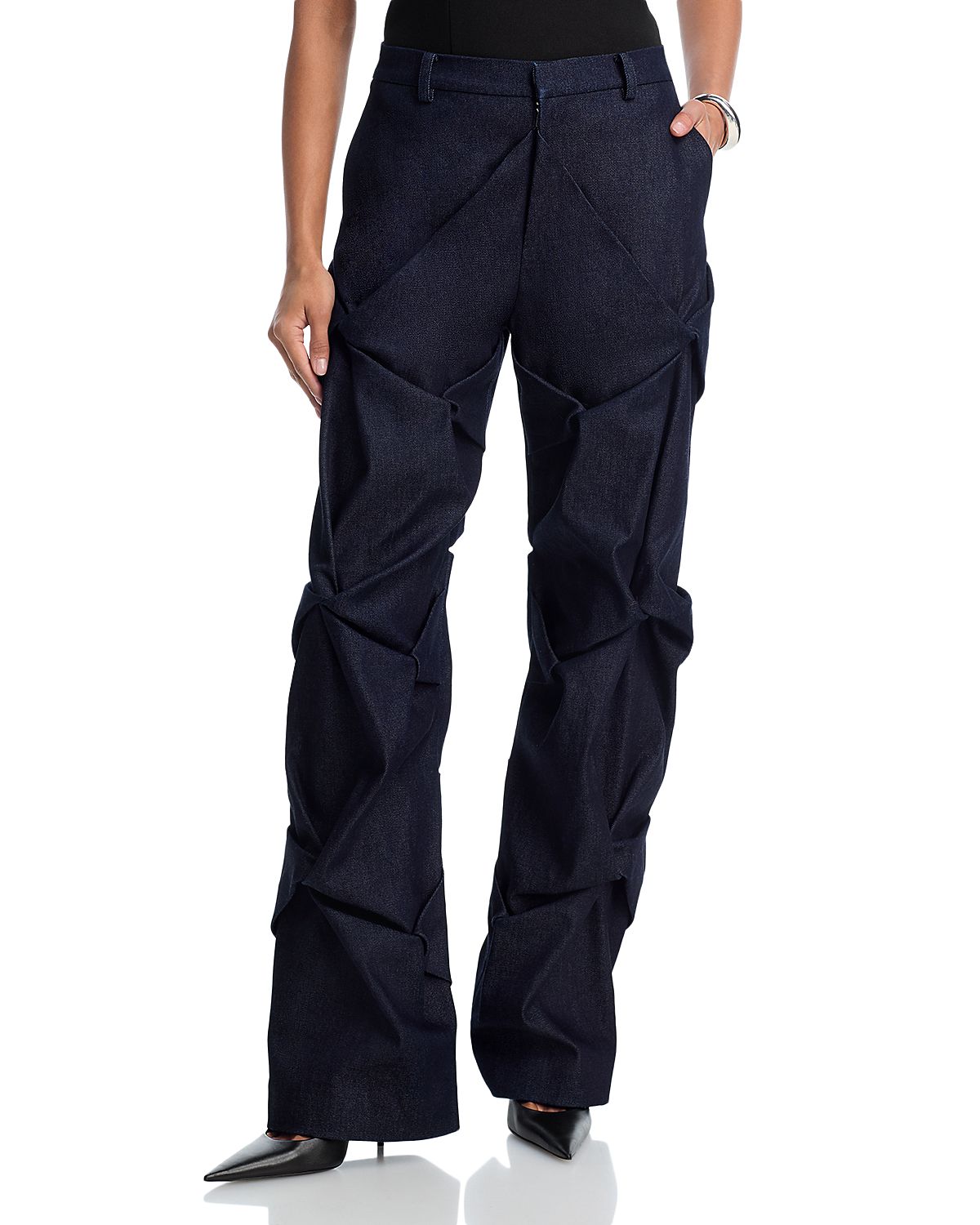 Kate Barton Astrid Denim Draped Trousers