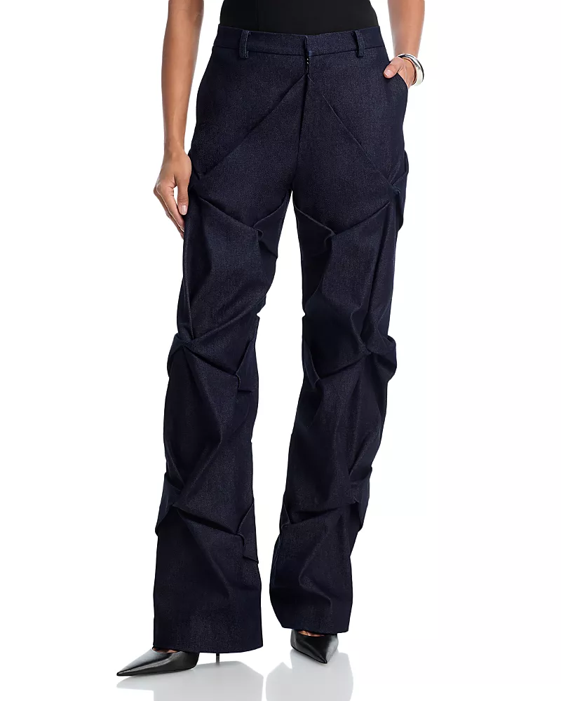 Kate Barton Astrid Denim Draped Trousers