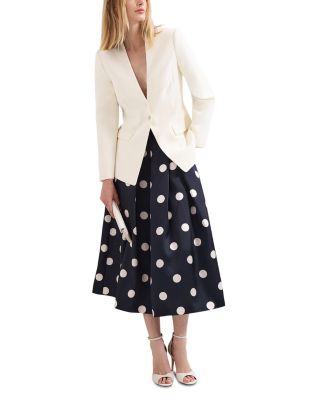 Celeste Navy Spot Print Skirt