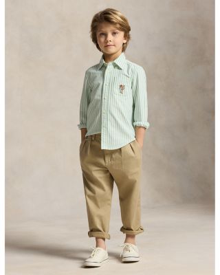 Boys' Polo Bear Cotton Oxford Shirt - Little Kid